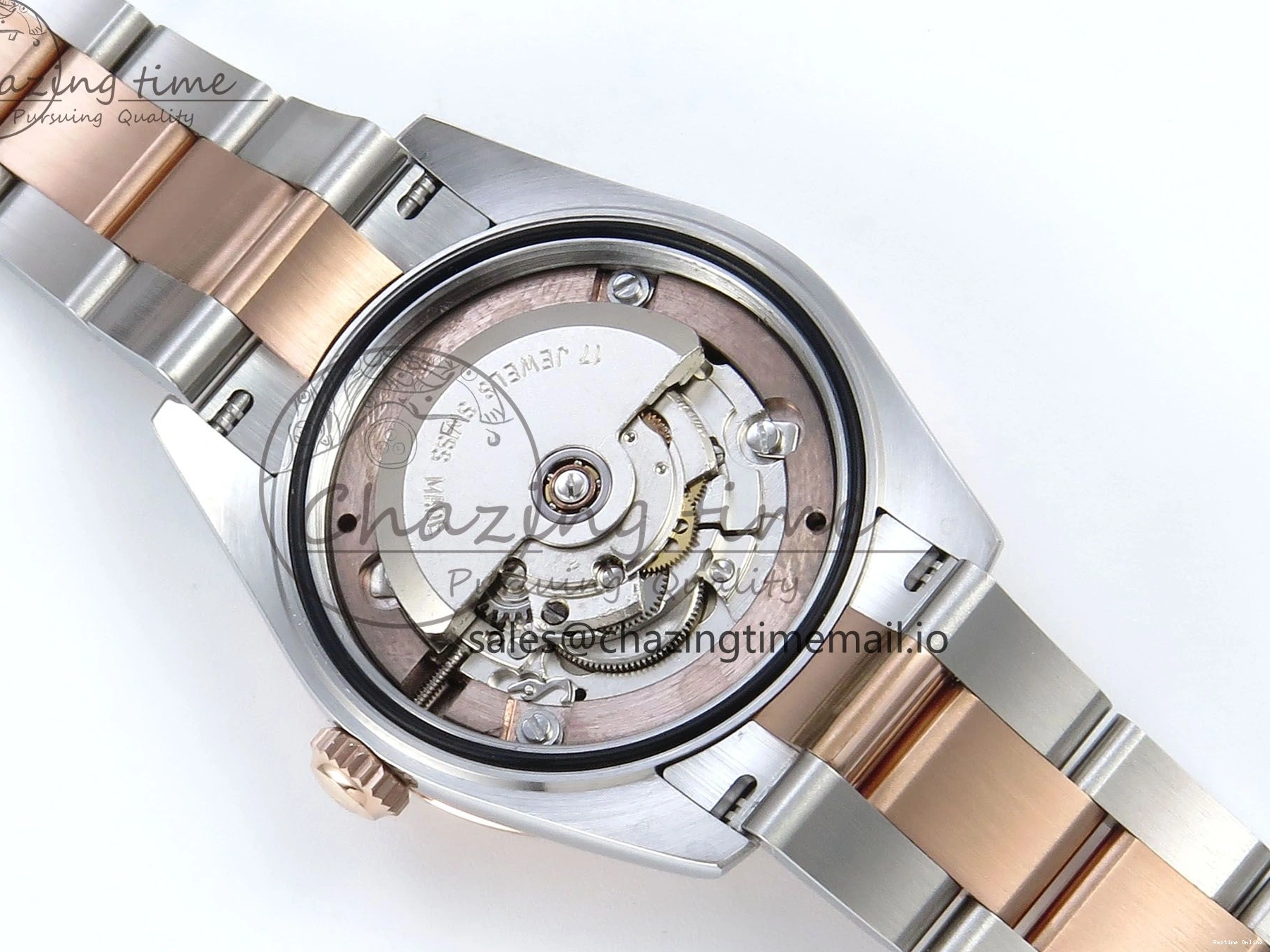 0216 DateJust 31 278271 ARF 1:1 Best Edition 904L Steel Brown Roman Diamonds Dial on SS RG Oyster Bracelet ETA SmartChoice 520